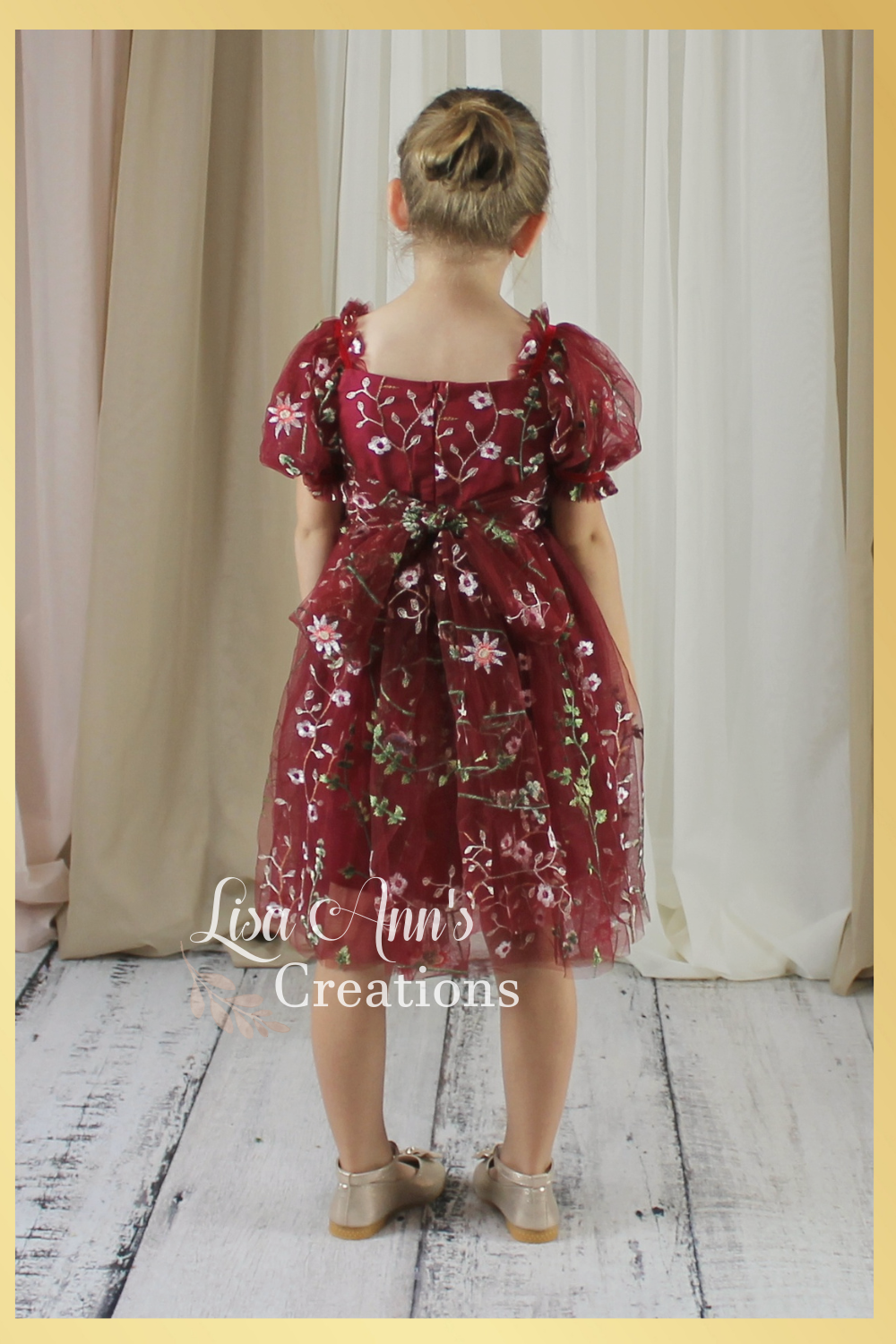 toddler flower girl dress in burgundy