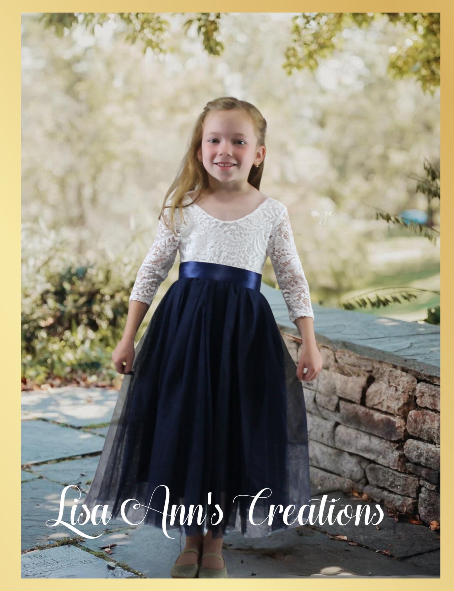 The Tulip - Navy Dress - Long Sleeve