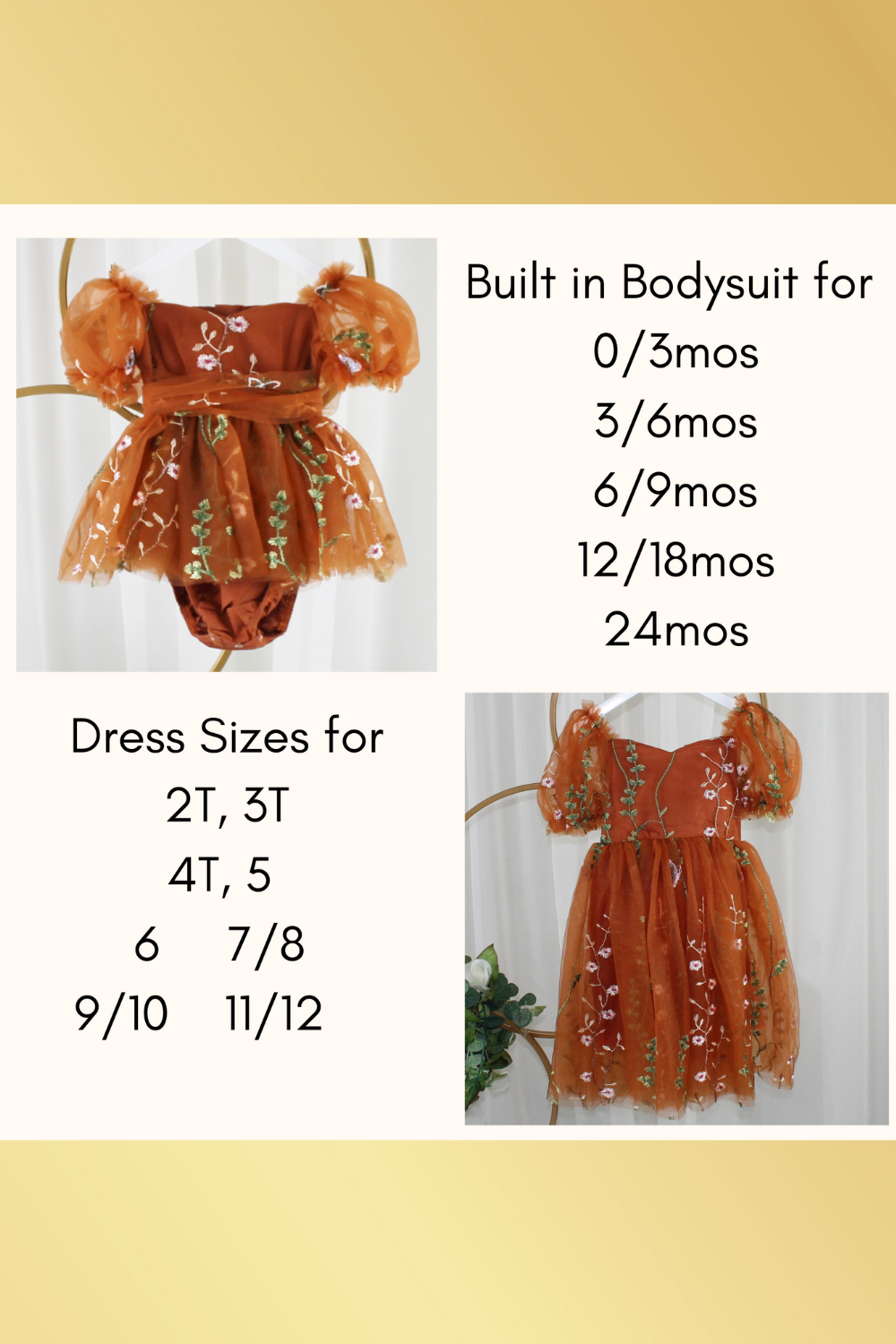 The Fall Wildflower - Baby Floral Dress - White