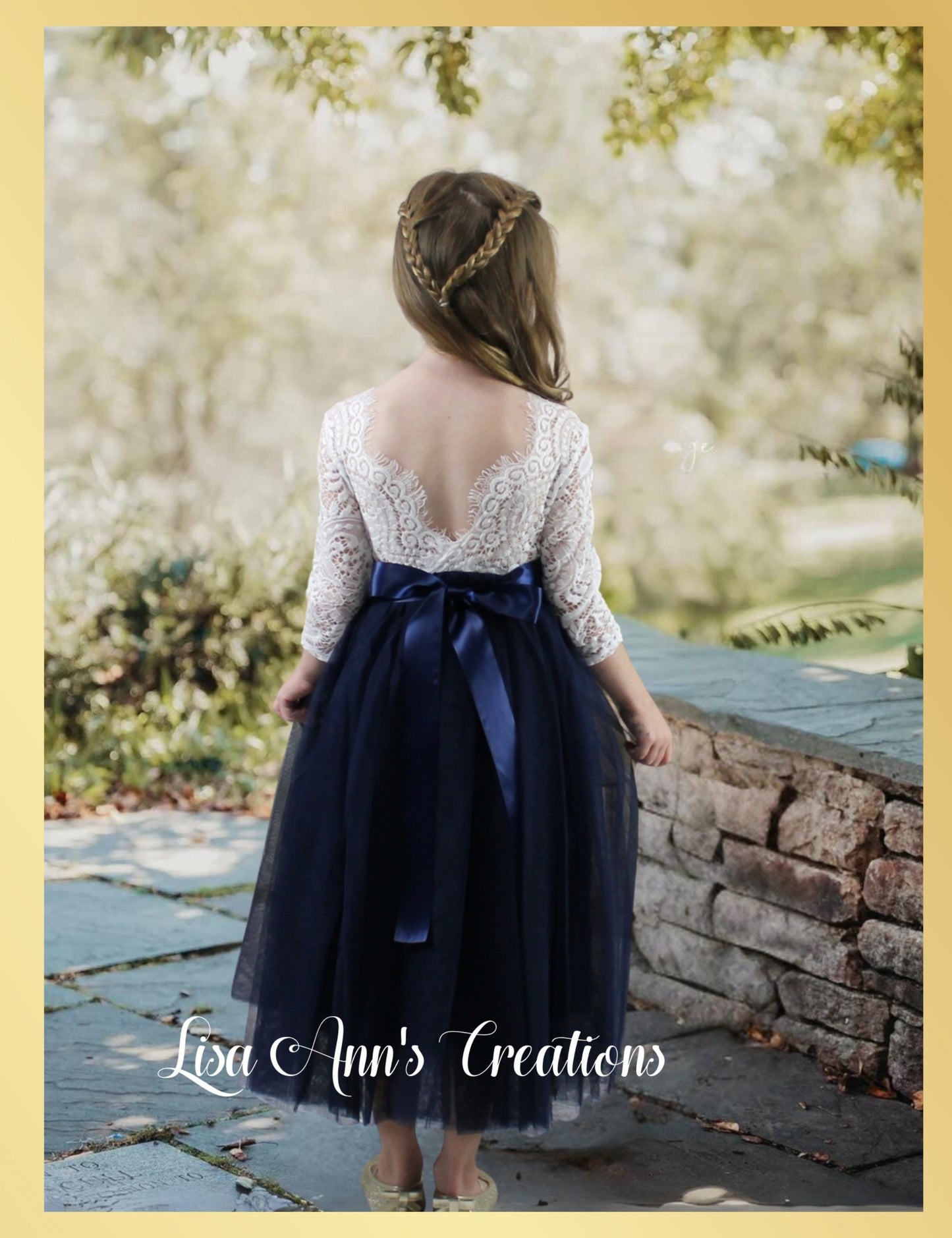 The Tulip - Navy Dress - Long Sleeve