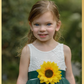 Hunter Green sunflower flower girl dress