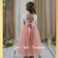 Long Sleeve flower girl dress in blush