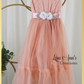 flower girl dresses in blush tulle and lace