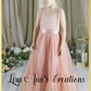 Sleeveless flower girl dress in blush