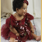 Baby Burgundy floral dress