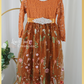 Junior Bridesmaid dress burnt orange full length