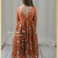 Floral flower girl dress Burnt Orange Fall Wedding Dress