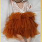 Burnt Orange baby flower girl dress