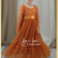 Flower Girl Dress in Burnt Orange Tulle and Lace