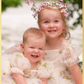 Ivory floral flower girl dress 