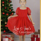 Girls Christmas dress in red tulle