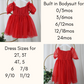 Sizing for flower girl dress