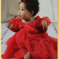 Christmas dress for baby girl in red