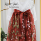floral flower girl dress in rust floral embroidery 
