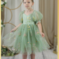 Flower Girl dress in sage green tulle