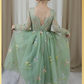The Spring Poppy - Girls Floral Dress - Sage