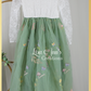 toddler Easter Dress in sage green floral