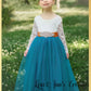 Teal Flower Girl Dress