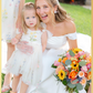 White floral baby girl flower girl dress