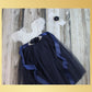 wedding outfit navy blue flower girl dress